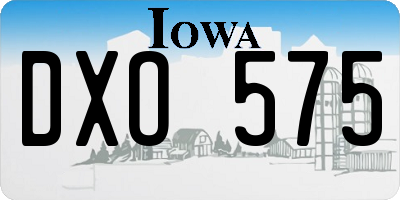 IA license plate DXO575