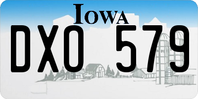 IA license plate DXO579