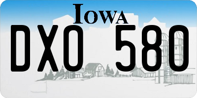 IA license plate DXO580