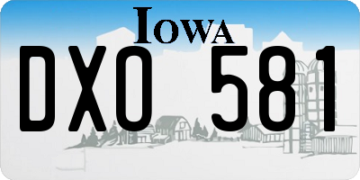 IA license plate DXO581