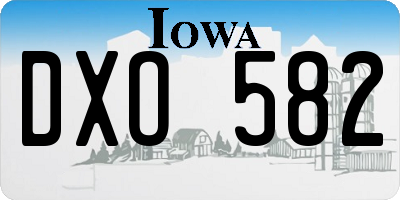 IA license plate DXO582