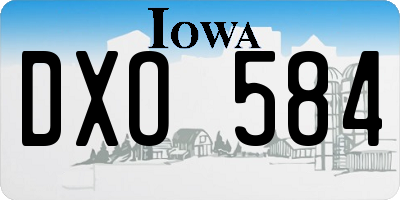 IA license plate DXO584