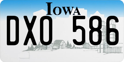 IA license plate DXO586