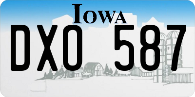 IA license plate DXO587