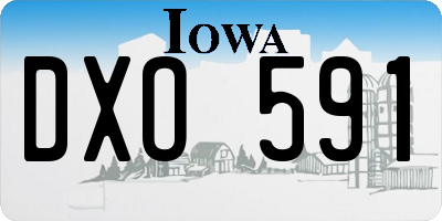 IA license plate DXO591