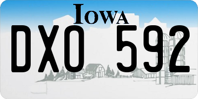 IA license plate DXO592