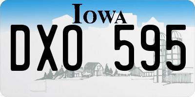 IA license plate DXO595