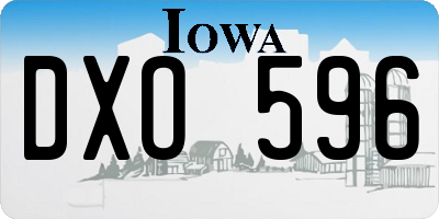 IA license plate DXO596