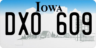 IA license plate DXO609