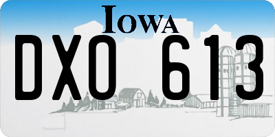 IA license plate DXO613