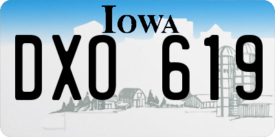 IA license plate DXO619