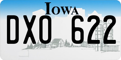 IA license plate DXO622