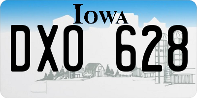IA license plate DXO628