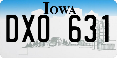 IA license plate DXO631