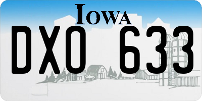 IA license plate DXO633