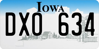 IA license plate DXO634