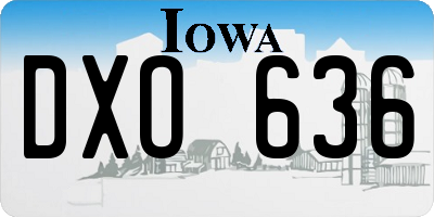 IA license plate DXO636