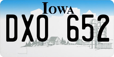 IA license plate DXO652