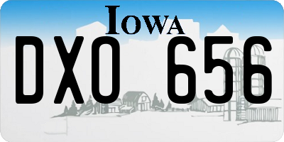 IA license plate DXO656