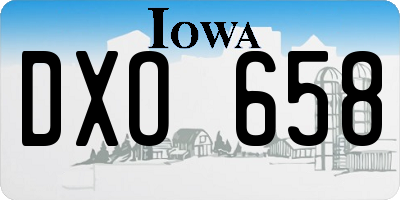 IA license plate DXO658