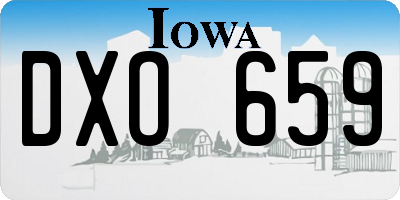 IA license plate DXO659
