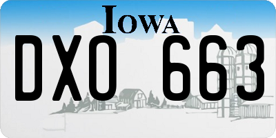IA license plate DXO663