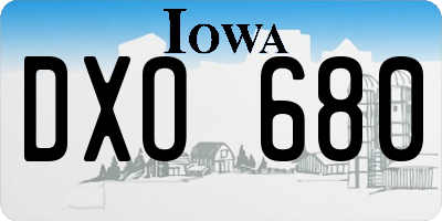 IA license plate DXO680