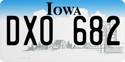 IA license plate DXO682