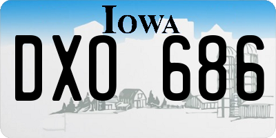 IA license plate DXO686