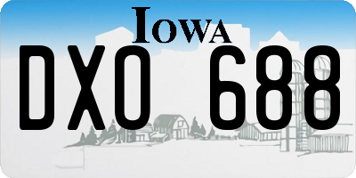 IA license plate DXO688