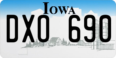 IA license plate DXO690