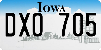 IA license plate DXO705