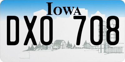 IA license plate DXO708