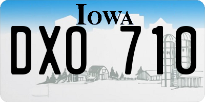 IA license plate DXO710