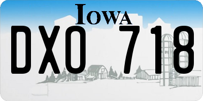 IA license plate DXO718