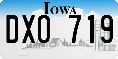 IA license plate DXO719