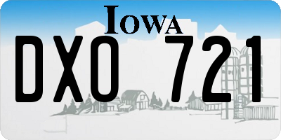 IA license plate DXO721