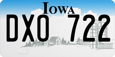 IA license plate DXO722