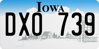 IA license plate DXO739