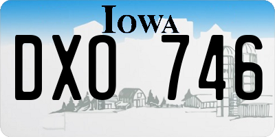IA license plate DXO746