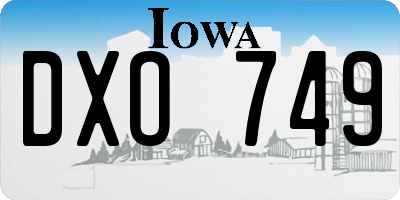 IA license plate DXO749