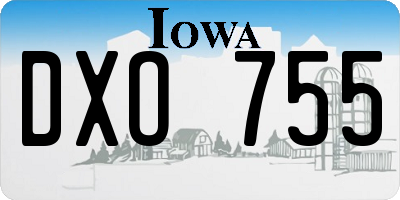 IA license plate DXO755
