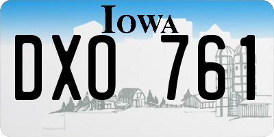 IA license plate DXO761
