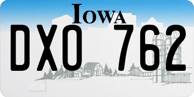 IA license plate DXO762