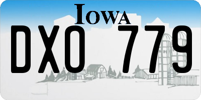 IA license plate DXO779