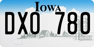 IA license plate DXO780