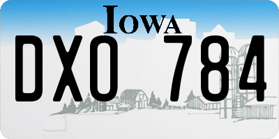 IA license plate DXO784