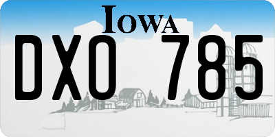 IA license plate DXO785