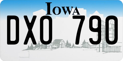 IA license plate DXO790