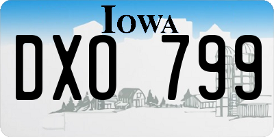 IA license plate DXO799